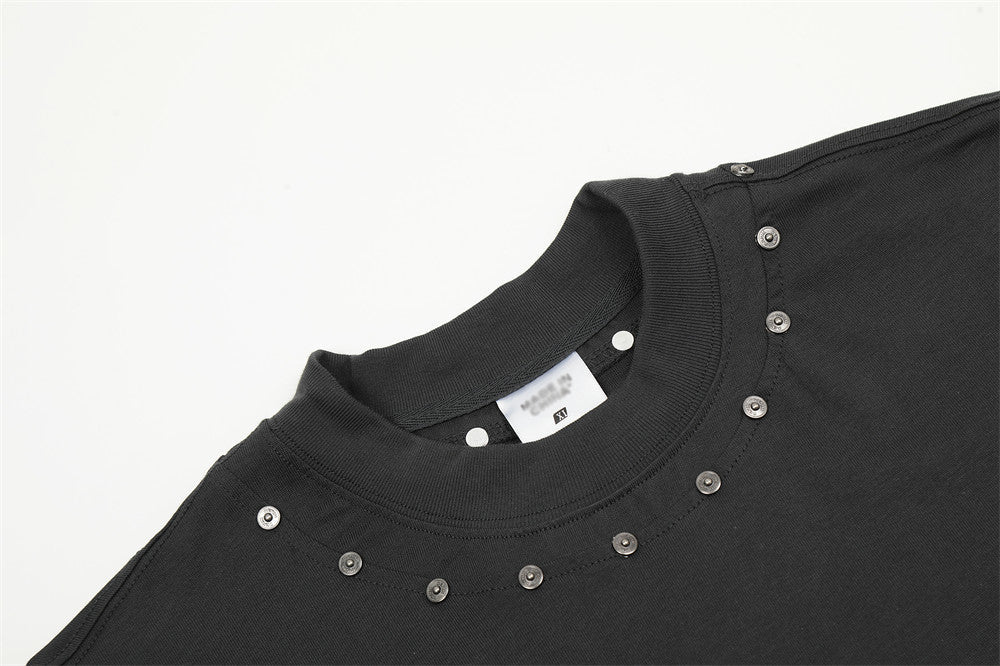 Metal Decorative Rivets T-shirt For Men