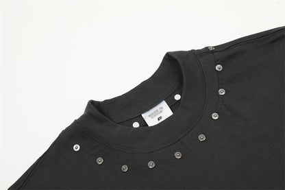 Metal Decorative Rivets T-shirt For Men