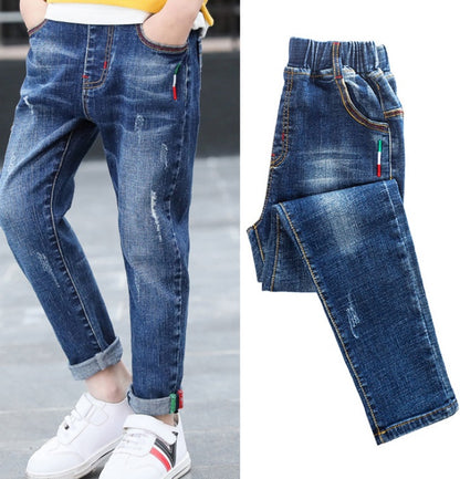 Boys Denim Trousers New Style Big Children Spring Autumn Trousers Timeless Play