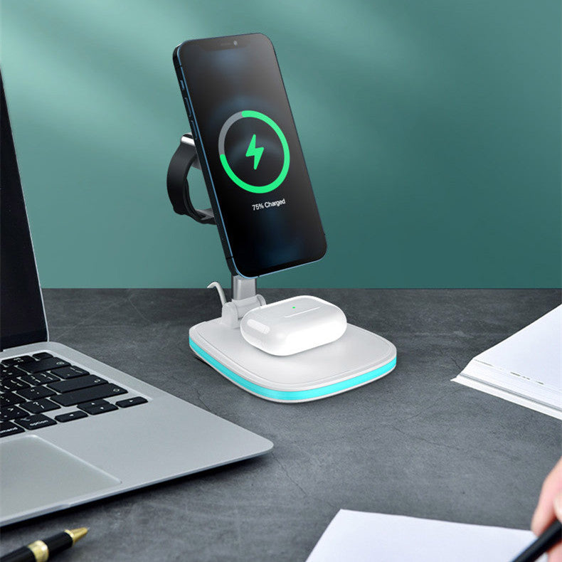 TriFold Mag: 3-in-1 Architect Foldable Magnetic Wireless Stand