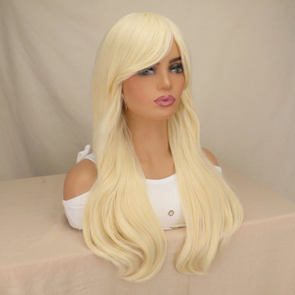 Light Golden Cosplay Wig Micro Curly Long Wig