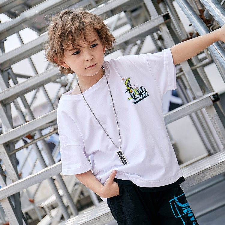 The Jurassic Short: Dinosaur-Themed Short-Sleeve Performance T-Shirt