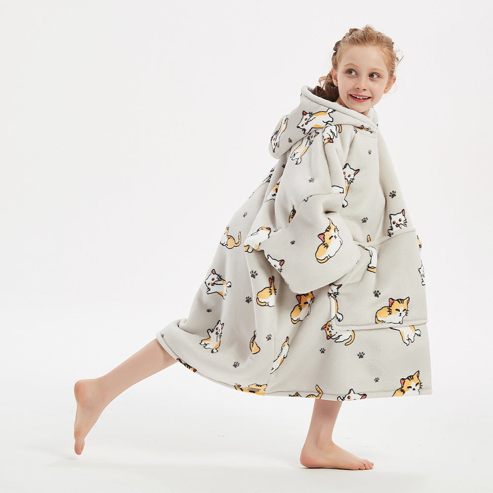 The Slacker Pullover: Hooded Blanket Sweater for Teens