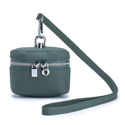 Leather Small Neck-hanging Coin Purse Simple And Portable