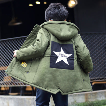 The Celestial Trench: Five-Pointed Star Signature Trench Coat