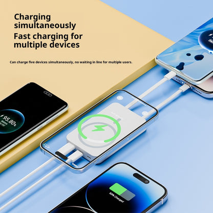 Magnetic Power Bank Mobile Power Supply Wireless Charger With Cable