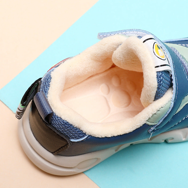 The Leather Hearth: Leather Short-Plush Boys’ Walking Cotton Shoes