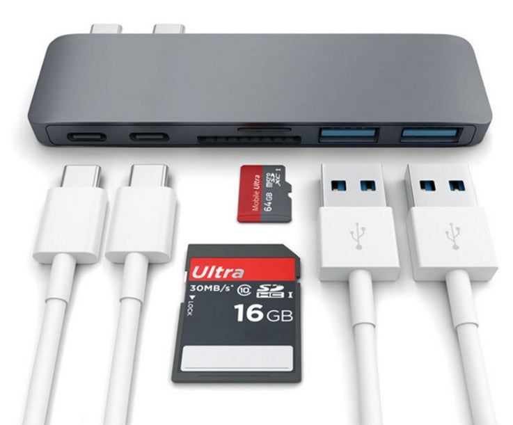 HubLink Pro: USB-C Hub with TF SD Card Reader, PD Power & USB 3.0 Adapter