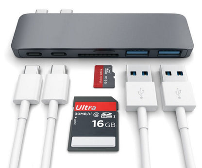 HubLink Pro: USB-C Hub with TF SD Card Reader, PD Power & USB 3.0 Adapter