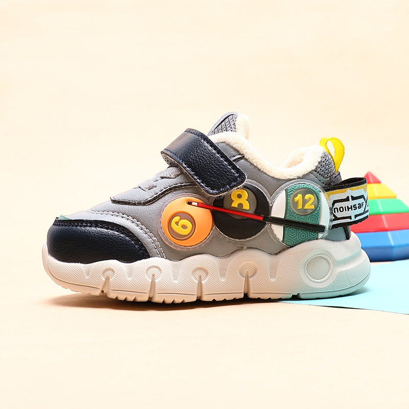 The Leather Hearth: Leather Short-Plush Boys’ Walking Cotton Shoes