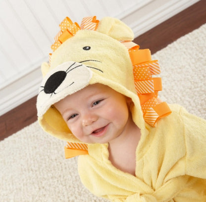 Hooded Baby Bath Towel & Robe | Soft Cotton Cartoon Animal Bathrobe for Infants & Toddlers
