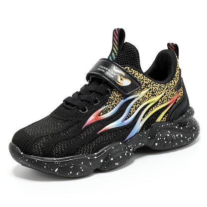 The Vintage Kinetic: Fashion Mesh Retro-Style Sneakers