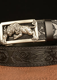 Black silver buckle