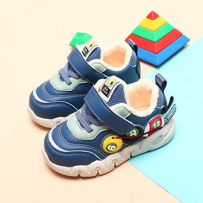 The Leather Hearth: Leather Short-Plush Boys’ Walking Cotton Shoes