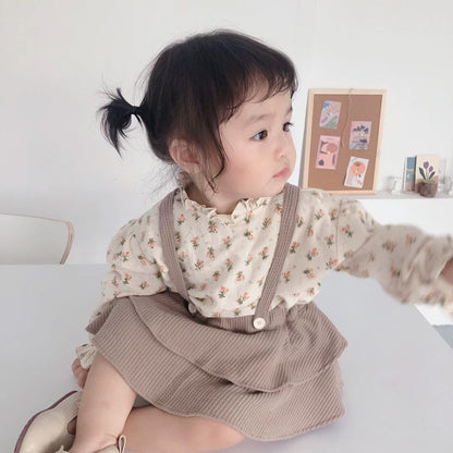 The Linen Vintage: Linen-Cotton Floral Romper & Top Set