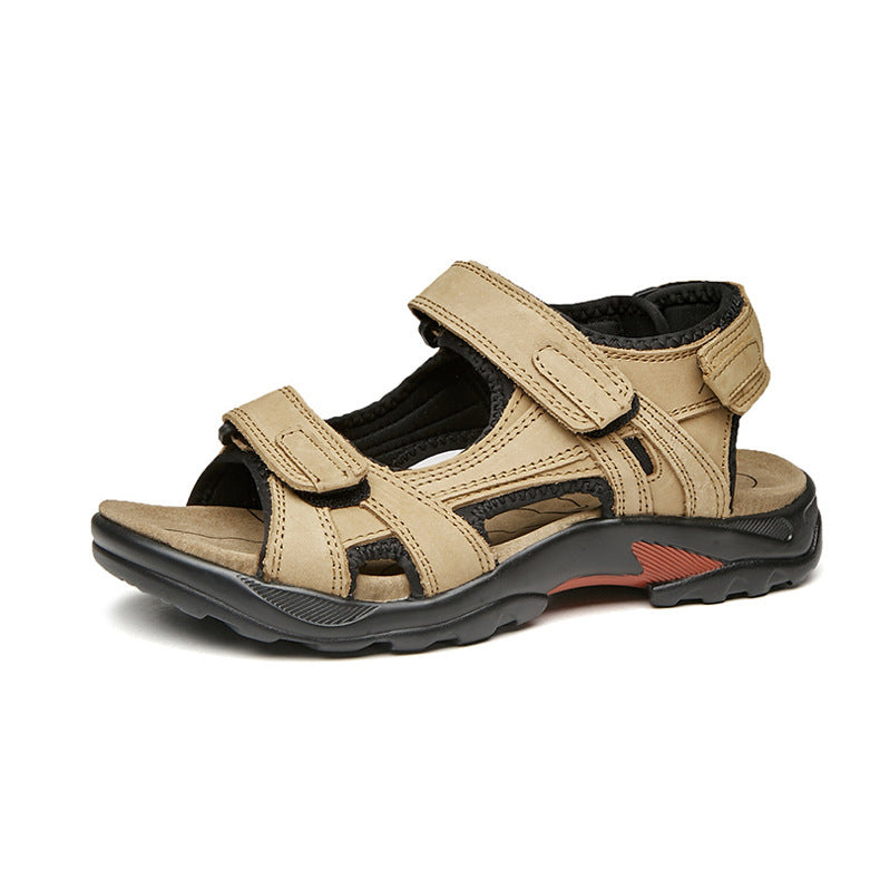 Roman Heritage: Outdoor Leather Roman-Style Sandals