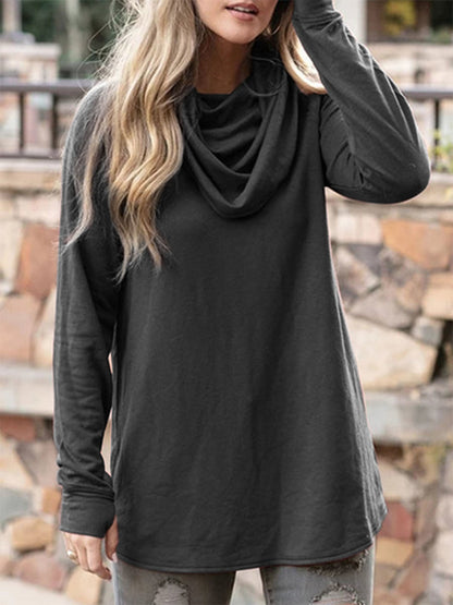 Solid color long sleeve T-shirt