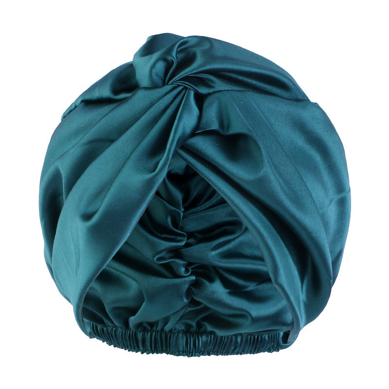 Artificial Silk Double-layer Cross Twist Nightcap