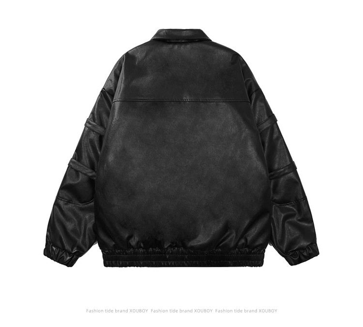 High Street Hot Sale PU Leather Jacket Coat Streetwise Luxury