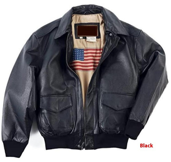 Retro Oversized US Air Force Fur Leather Coat Aviation Legacy