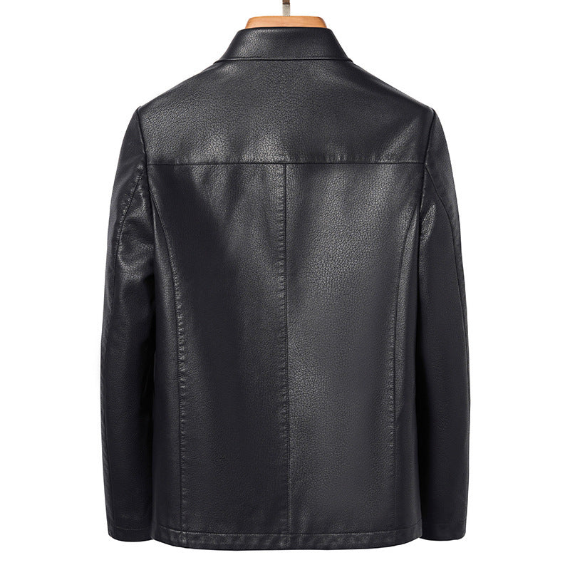 Lapel Ecological Real Leather Coat Mens Jacket Supreme Quality