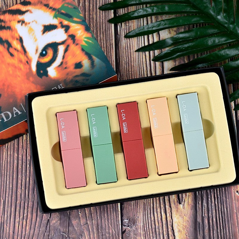 5 sets of lipstick in the same gift box