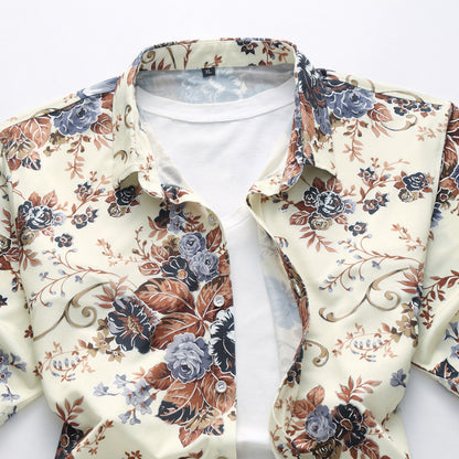 New Mens Floral Shirt Lush Botanical Sophistication