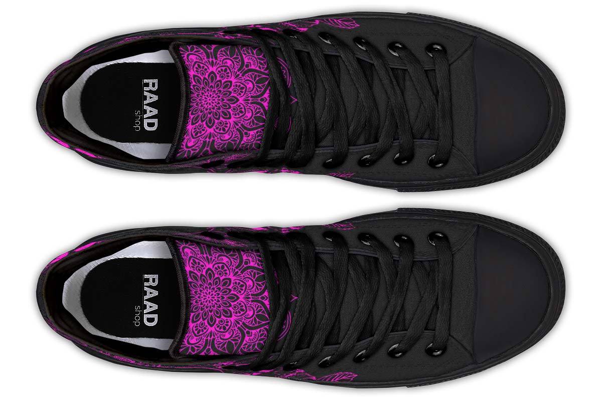 Men's And Women's Fashion Color Printing High-top Canvas Shoes