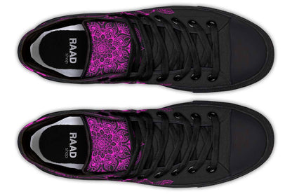 Men's And Women's Fashion Color Printing High-top Canvas Shoes