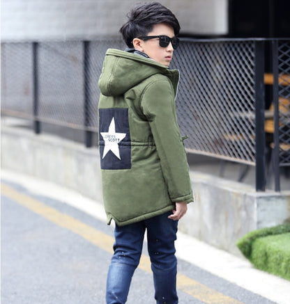 The Celestial Trench: Five-Pointed Star Signature Trench Coat