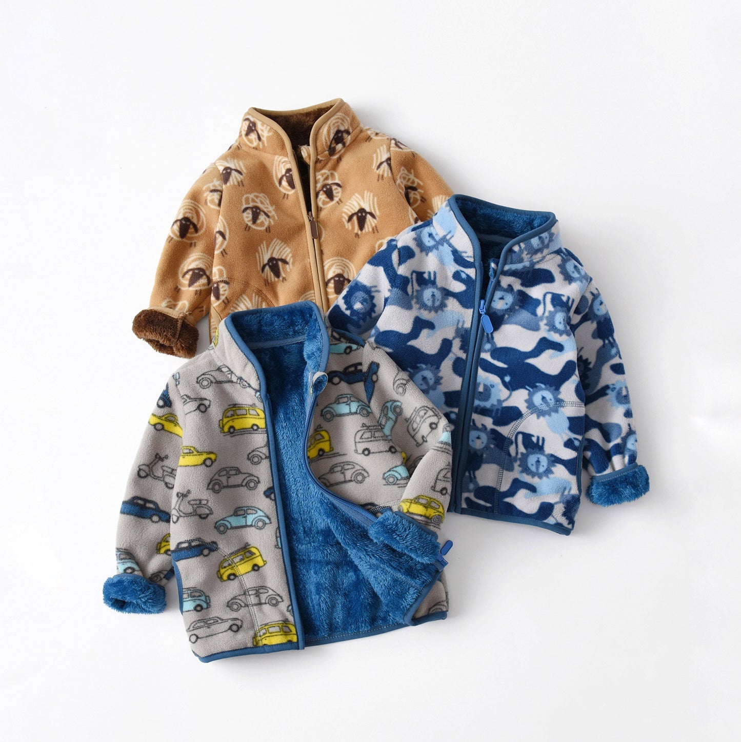 The Graphic Hearth: Simple Cartoon Print Padded Winter Jacket