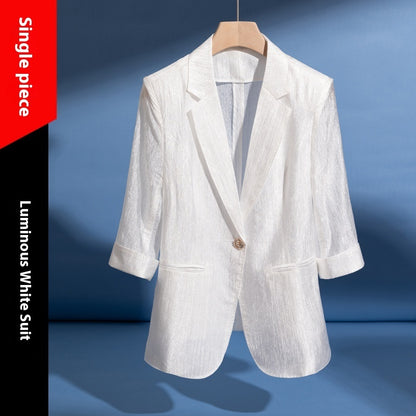 Women's High-grade Acetate Coat Summer Thin 34 Sleeve