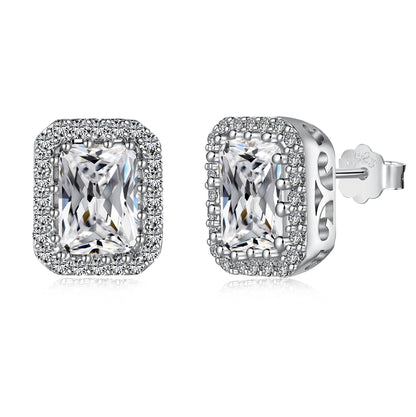 S925 Earrings Sterling Silver  High Quality  Loving Heart Zircon