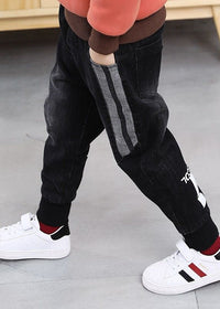 Printed Black Trousers