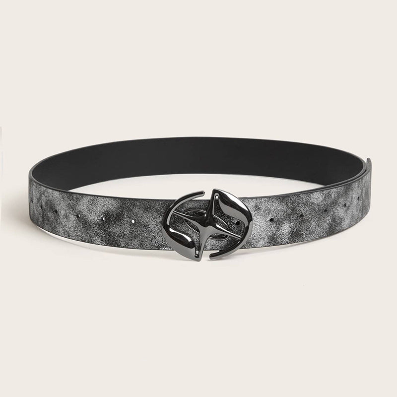 Retro Trendy Cool Oval Buckle Simple Female Ornament Belt