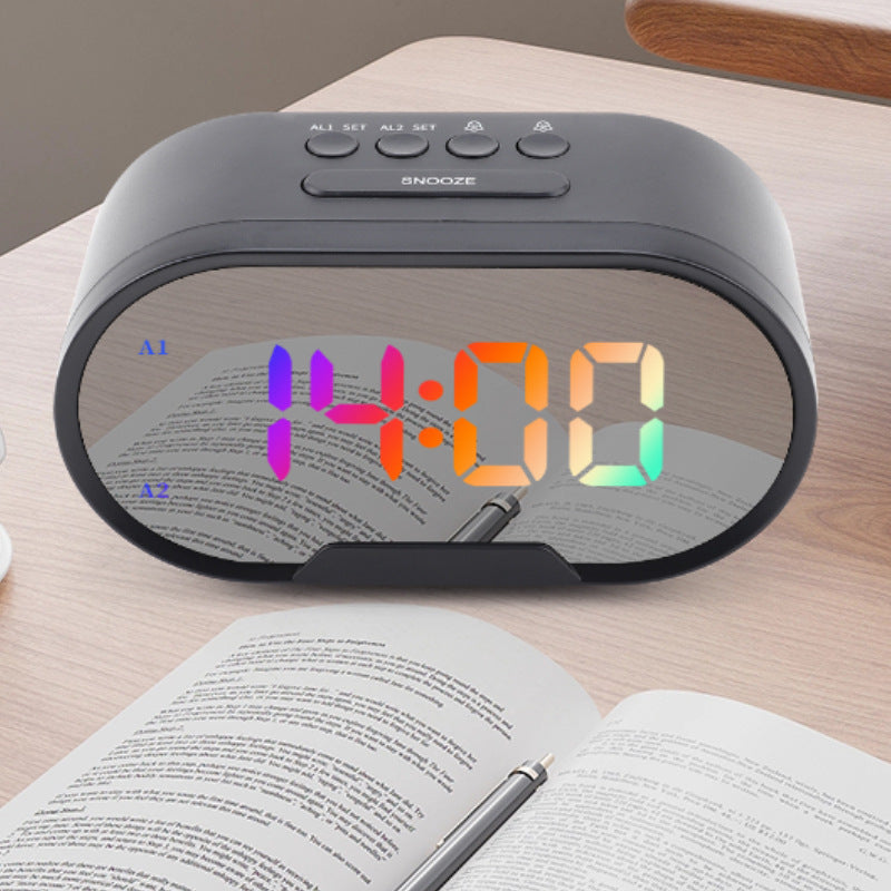 Cross-border New Arrival Large Screen Colorful Digital Display Clock Multi-functional Desktop Smart Alarm Clock