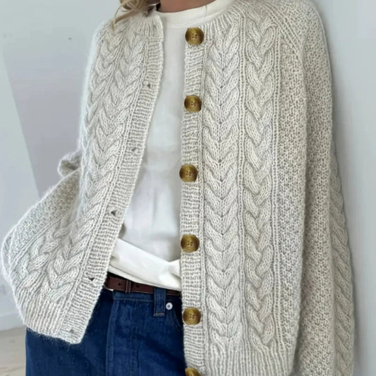 Knitted Cardigan Women's Long-sleeved Sweater
