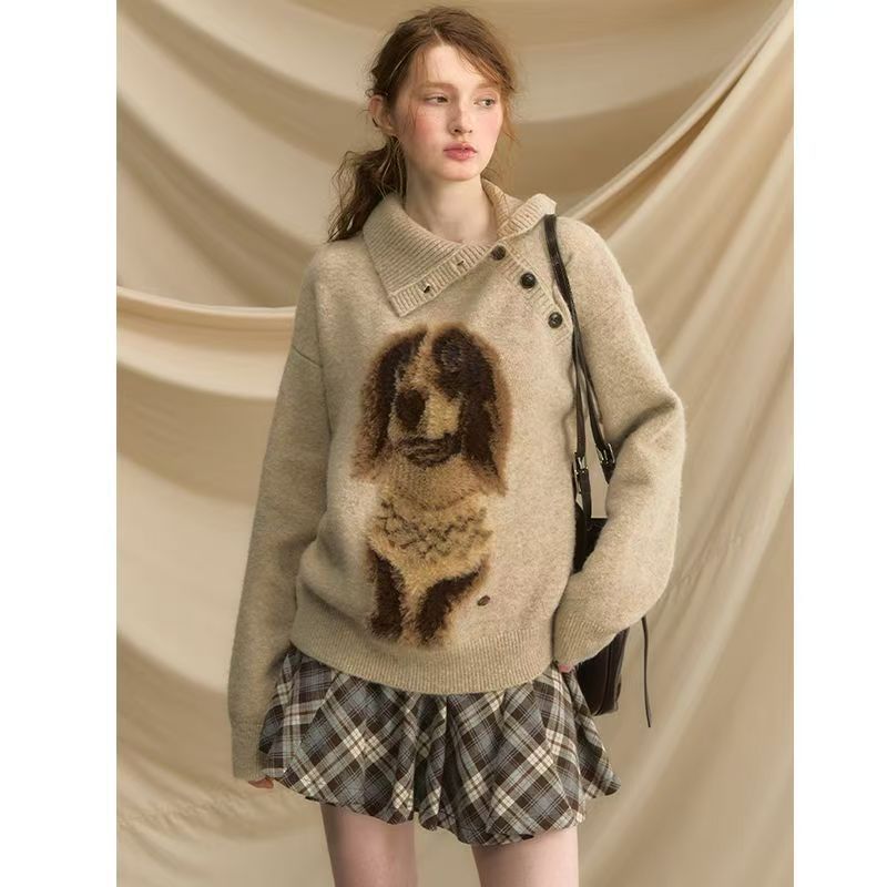 Retro Loose And Lazy Style French Ins Sweet Cool Sweater