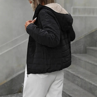 Cashmere Casual Jacket Plaid Cotton-padded Jacket For Women