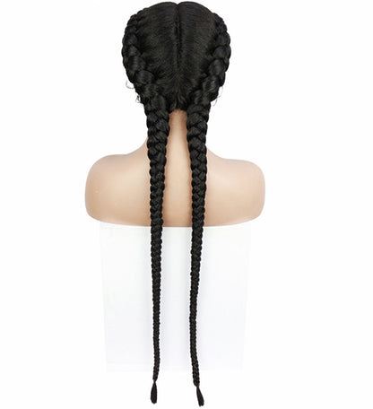 Front Lace Two Braids Wig Headband