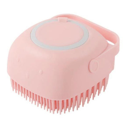 Silicone Pet Bathing & Massage Glove | Shampoo Dispensing Grooming Brush for Dogs & Cats