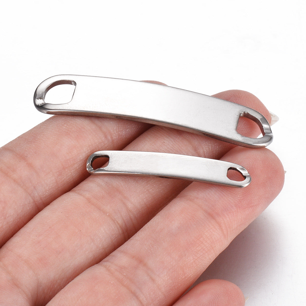 Stainless Steel Bracelet Connector Curved Plate