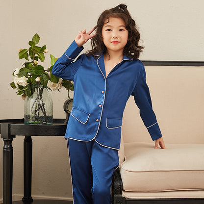 The Silk Loungewear: Thin Long Sleeve Silk Pajama Suit