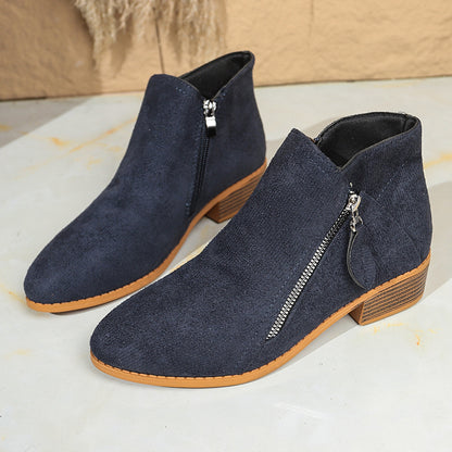 Suede European And American Style Women's Ankle Boots