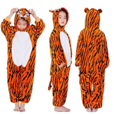 The Flannel Animal: Cartoon Animal One-Piece Pajamas