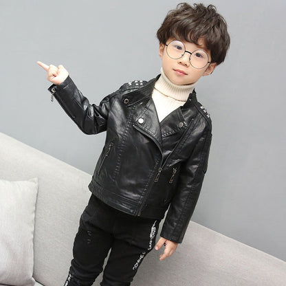 The Minimal Leather: Fashion Casual Solid-Color Leather Jacket