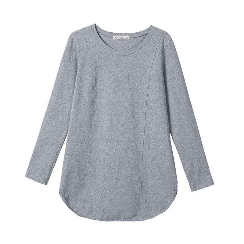 Casual Slim Solid Color Top Bottoming Shirt