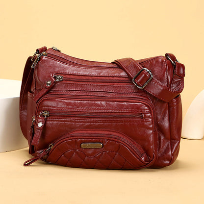 New Fashion Soft Leather Trendy Casual One-shoulder Crossbody