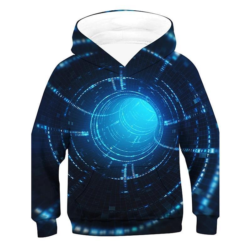Surrealist 3D Digital Graphic Statement Hoodie