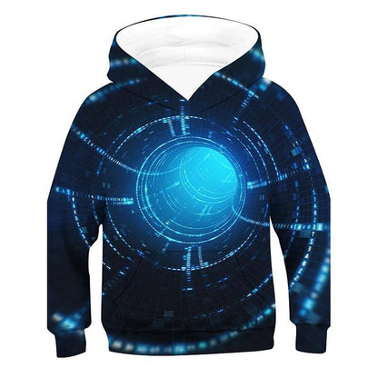 Surrealist 3D Digital Graphic Statement Hoodie